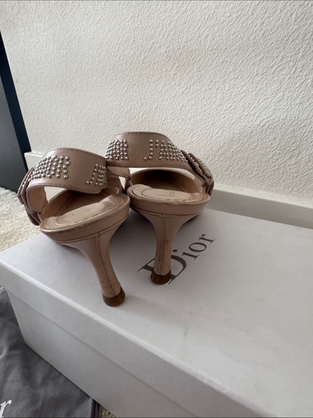 Authentic Dior J’ADIOR Nude Slingback Pointed-Toe Pumps - Picture 5 of 12